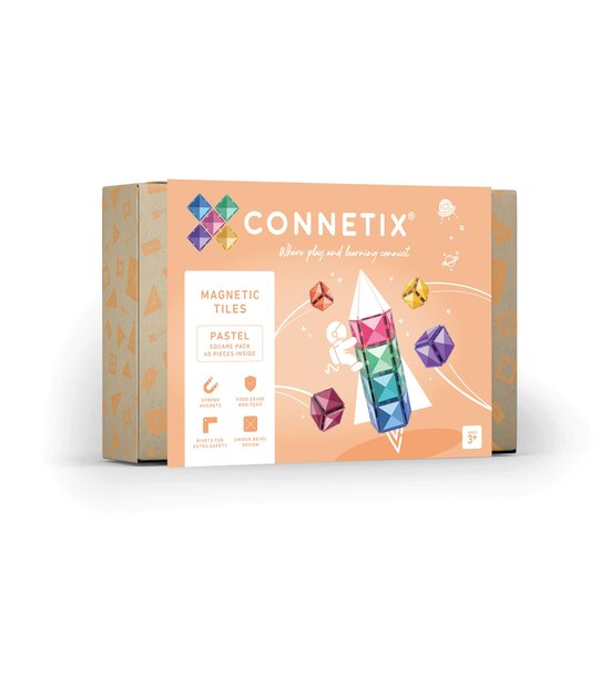 Verpakking Connetix Magnetische Tegels Pastel Square Pack 40-delig