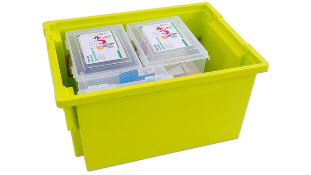 Magnetische Proefjesbox van Betzold met 7 leerstations en magneten in opbergdoos