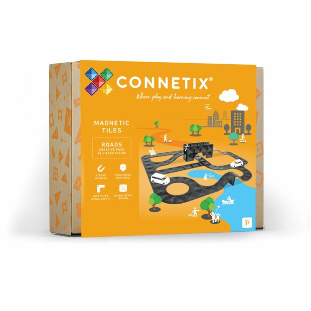 Verpakking Connetix Magnetische Tegels &ndash; Creative Roads Pack