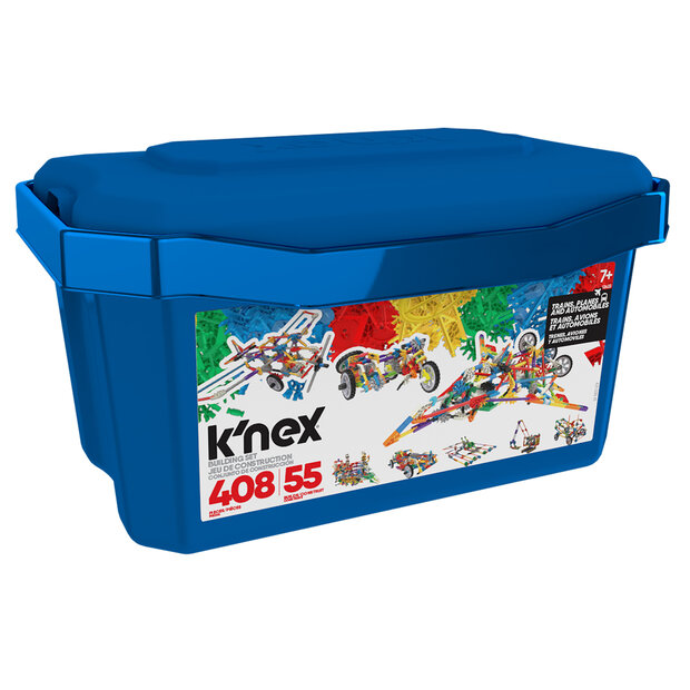 K&rsquo;Nex Auto&rsquo;s, Vliegtuigen en Treinen &ndash; 408-delig hoofdfoto met onderdelen