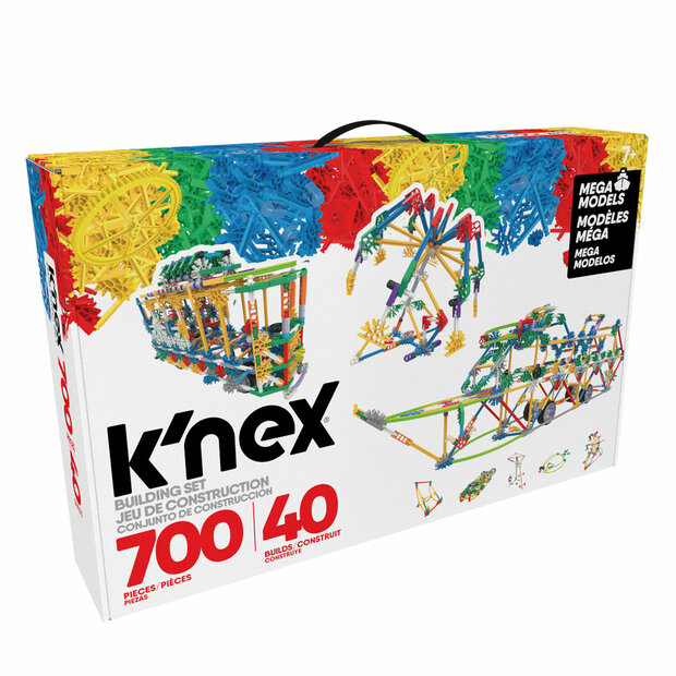 Verpakking van K&rsquo;Nex Classic Bouwset 40 Modellen &ndash; 700-delig met inhoud