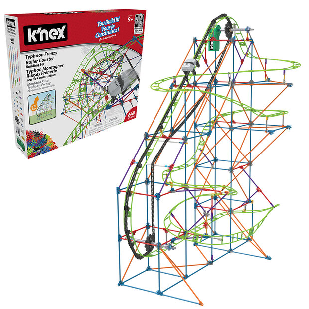 Verpakking K&rsquo;Nex Typhoon Frenzy Roller Coaster &ndash; 649-delig met onderdelen
