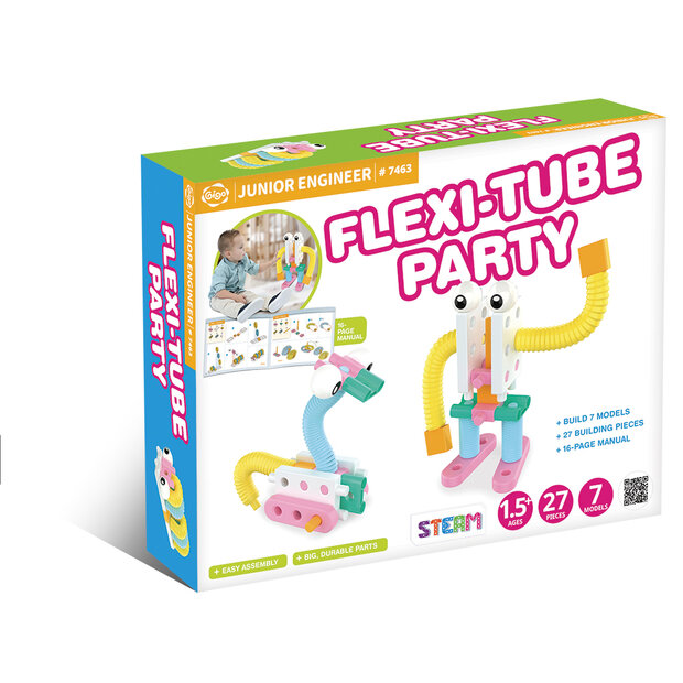 Flexi-Tube Bouwpret van Gigo met kleurrijke flexibele bouwonderdelen