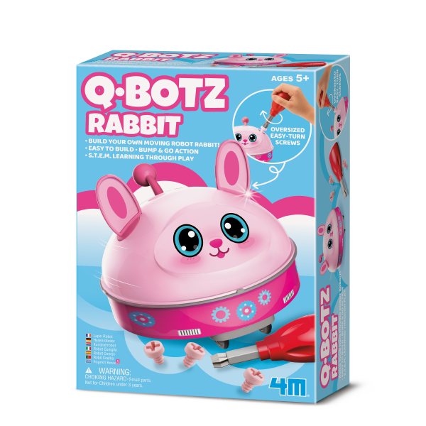 Verpakking van de 4M QBotz Robotkonijn bouwset
