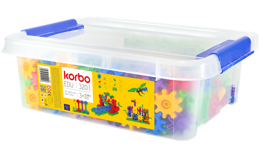 Tandwielen kleurrijk 320-delig STEM - Korbo