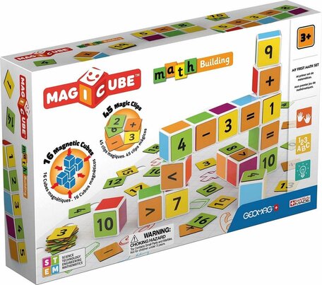 GEOMAG Magicube Leren Rekenen 16 cubes + 45 clips