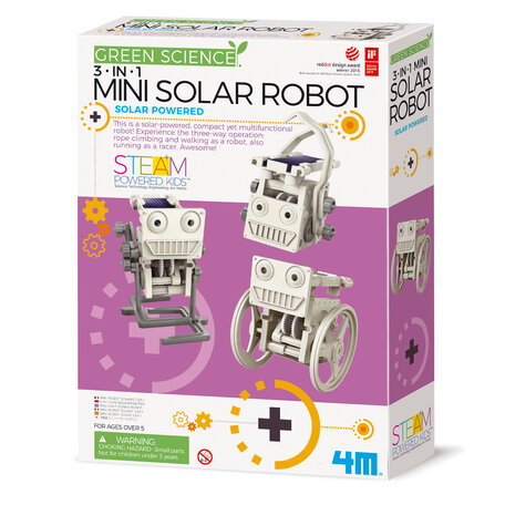 4M Kidzlabs Green Science 3 in 1 Mini Solar Robot