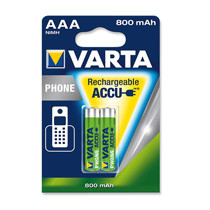2 Varta oplaadbare batterijen - AAA 800 mAh