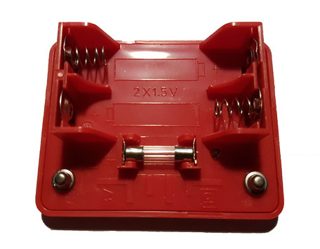 Spektro Batterijhouder Rood met zekering B1-19 3V